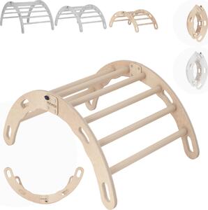MAMOI® Mini arco di arrampicata, triangolo di arrampicata, arrampicata per bambini, altalena arcobaleno in legno, arco in legno per bambini, struttura per arrampicata indoor da 1/2/3 anni