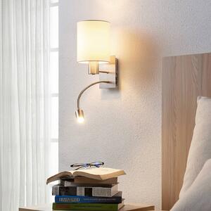 Lindby Shajan lampada da parete in tessuto Lampada a LED da lettura set di