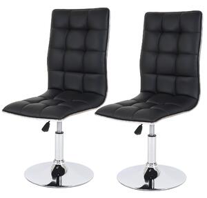 Set da 2 sedie da pranzo MCW-C41, sedia da cucina, Pelle finta certificata MVG ~ nero