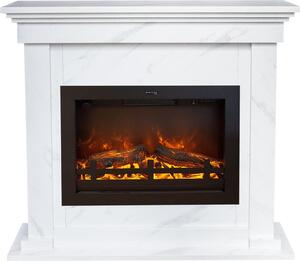 Caminetto elettrico Xaralyn - Flex EFL-ML - aspetto marmo - riscaldamento 1500 watt - con telecomando - caminetto da incasso incluso - caminetto decorativo