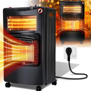 TolleTour Riscaldatore a gas ceramico da 4200 watt con regolatore di pressione del gas e tubo flessibile per il gas Include una copertura protettiva per un riscaldamento versatile con bombole di gas butano o propano