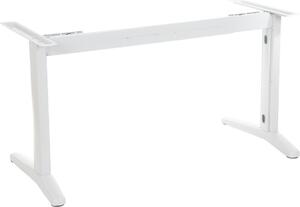 Struttura in metallo per scrivania o tavolo (STL), lunghezza regolabile, gambe regolabili, altezza 72,5 cm, bianco