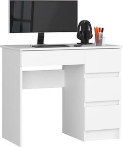 Akord Scrivania 3 Cassetti Lato Destro Bianco 90X50X77 Cm