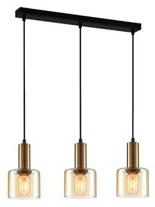 Lampadario moderno in rame Italux Santia PND-65342-3-BRO+AMB