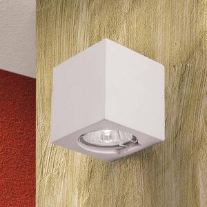 ORION Applique Cube di ceramica, bianco, altezza 7,5 cm