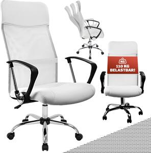 Casaria Sedia da Ufficio Girevole Ergonomica Schienale Alto Regolazione Altezza Seduta 46-60 cm Funzione Basculante Supporto Lombare e Poggiatesta Sedie da Scrivania