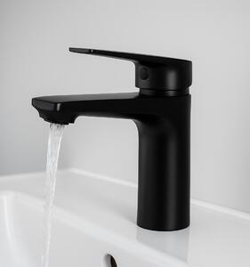 Badplaats Rubinetto Lavabo Cody - Nero - Miscelatore con Kit di Montaggio e Flessibili