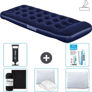 Materasso gonfiabile Bestway - 1 persona - 76 x 185 x 28 cm - Blu - Accessori inclusi