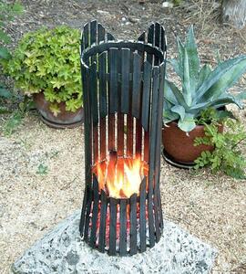DanDiBo colonna fuoco giardino Albero cesto fuoco ciotola fuoco 60 cm metallo colonna fuoco pozzo