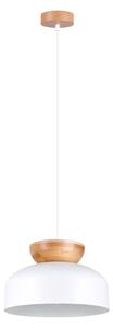 Lampada a sospensione MARION bianco 1xE27 15W legno/acciaio 130x29.5x29.5cm Sollux Lighting