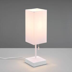 Reality Leuchten Lampada da tavolo Ole con porta USB, bianco/bianco