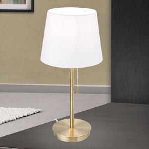 ORION Lampada da tavolo Ludwig porta USB bianco/ottone