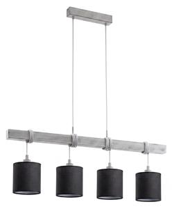 Brilagi - Lampadario LED sospeso su cavo NUBILA 4xE27/60W/230V grigio/nero