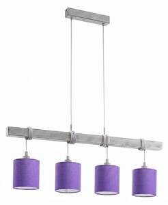 Brilagi - Lampadario LED a sospensione con cavo NUBILA 4xE27/60W/230V grigio/viola