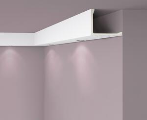 Modanatura di copertura NMC L2 ARSTYL Noel Marquet Battiscopa decorativo Cornice del soffitto Modanatura decorativa moderna bianca 2 m