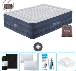 Materasso gonfiabile Bestway - 2 persone - 152 x 203 x 51 cm - Blu - Accessori inclusi