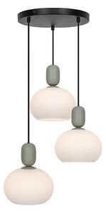 Lampadario sospeso con cavo VALISIA 3xE27/40W/230V nero/oliva