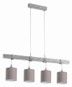Brilagi - Lampada a sospensione LED con cavo NUBILA 4xE27/60W/230V grigio/antracite