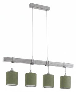 Brilagi - Lampadario LED a sospensione su cavo NUBILA 4xE27/60W/230V grigio/verde