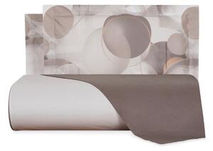 Copripiumino Con Federe In Percalle Storm Matrimoniale - 255X255 + 2 Federe50X80 Carrara Moderno Marrone Caleffi