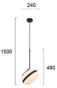 Lampadario a sospensione su cavo PALMA 1xE27/40W/230V nero