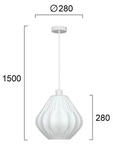 Lampadario con cavo CARSON 1xE27/40W/230V bianco