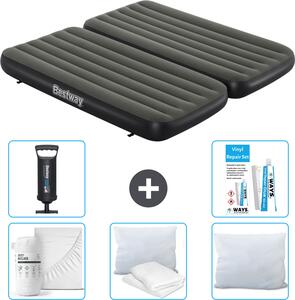 Materasso gonfiabile Bestway - 3 in 1 - 1 persona - 2 persone - 99 x 188 x 25 cm - Verde - accessori inclusi