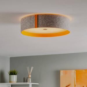 Domus Lara felt - Plafoniera LED in feltro grigio-arancio