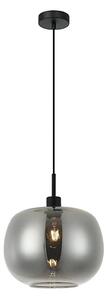 Lampadario a sospensione su cavo ALAN 1xE27/40W/230V nero fumé