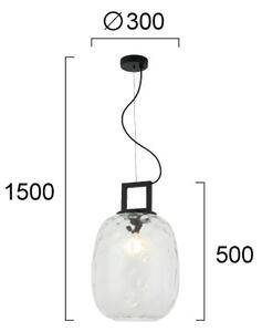 Lampadario sospeso su cavo LUCY 1xE27/40W/230V nero