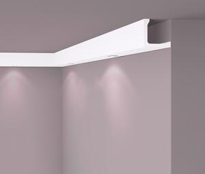 Modanatura di copertura NMC L4 ARSTYL Noel Marquet Battiscopa decorativo Cornice del soffitto Modanatura decorativa moderna bianca 2 m