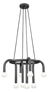 Lampadario a sospensione DELORI su cavo 8xG9/28W/230V nero