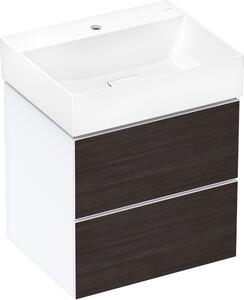 Hansgrohe Xevolos E lavabo, sans trop-plein, 600x480mm, SmartClean, non poli, avec garniture de vidage, 61092450, 61092450