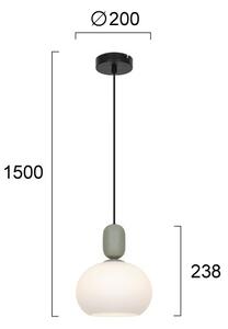Lampada a sospensione su cavo VALISIA 1xE27/40W/230V nero/oliva