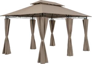 Casaria Gazebo Topas Padiglione 3x4m in Metallo Resistente Idrorepellente con Pannelli Laterali Tendone da Giardino Feste