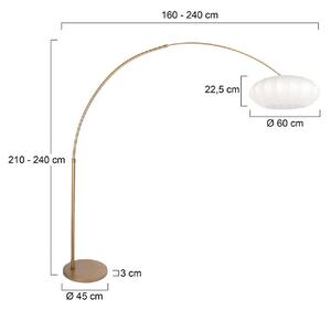 Steinhauer Lampada ad arco Sparkled Light, dimmerabile, Bronzo / Ottone antico, Soggiorno / Sala da pranzo, Metallo, Moderno, Lampada da terra