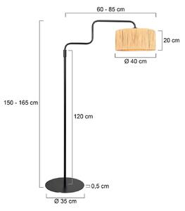Steinhauer Lampada da terra Bloeba, Nero, Soggiorno / Sala da pranzo, Metallo, Moderno, Lampada da terra