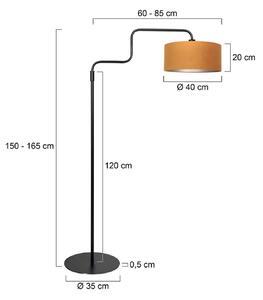 Steinhauer Lampada da terra Bloeba, Nero, Soggiorno / Sala da pranzo, Metallo, Moderno, Lampada da terra