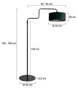 Steinhauer Lampada da terra Bloeba, Nero, Soggiorno / Sala da pranzo, Metallo, Moderno, Lampada da terra