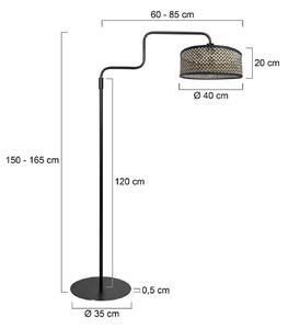 Steinhauer Lampada da terra Bloeba, Nero, Soggiorno / Sala da pranzo, Metallo, Moderno, Lampada da terra
