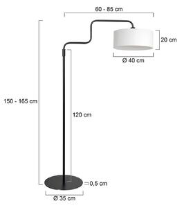 Steinhauer Lampada da terra Bloeba, Nero, Soggiorno / Sala da pranzo, Metallo, Moderno, Lampada da terra
