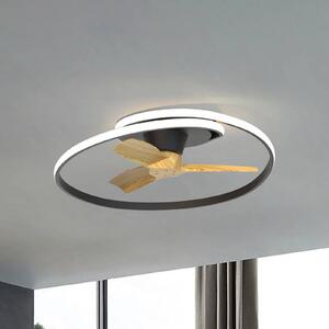 Mantra Iluminación Ventilatore da soffitto Ocean nero/legno DC quiet Ø 78 cm CCT