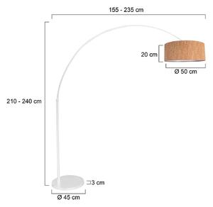 Steinhauer Lampada ad arco Sparkled Light, dimmerabile, Marrone / Ruggine, Soggiorno / Sala da pranzo, Metallo, Moderno, Lampada da terra