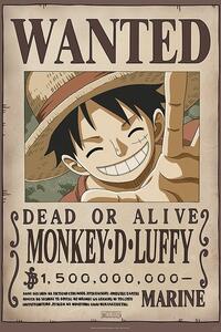 Posters, Stampe One Piece - Wanted Luffy, (61 x 91.5 cm)