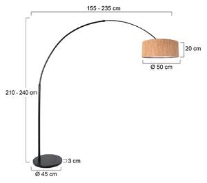 Steinhauer Lampada ad arco Sparkled Light, dimmerabile, Marrone / Ruggine, Soggiorno / Sala da pranzo, Metallo, Moderno, Lampada da terra