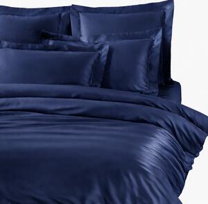 Copripiumino Con Federe In Raso Di Cotone Precious Sateen Matrimoniale - 255X255 + 2 Federe50X80 Mirabello Brera Tinta Unita Cielo Caleffi