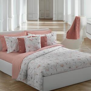 Copriletto Trapuntato In Percalle Light Flowers Matrimoniale - 270X260 Bellora Floreale Salmone Caleffi