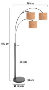 Steinhauer Lampada da terra Sparkled Light, Marrone / Ruggine, Soggiorno / Sala da pranzo, Metallo, Moderno, Lampada da terra