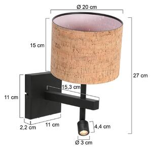 Steinhauer Applique da parete Stang, Nero, Soggiorno / Sala da pranzo, Metallo, Moderno, Applique