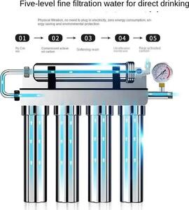 Filtro per acqua potabile da cucina - Filtro per rubinetto - Ultrafiltrazione a 5 stadi - Acqua potabile diretta - Per rubinetto da cucina - - Bianco